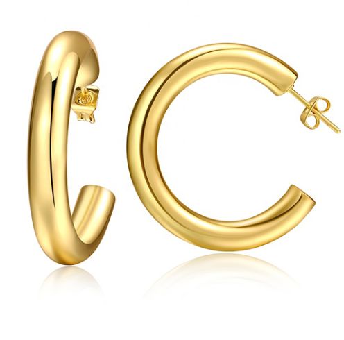 1&quot; Loops earrings Gold