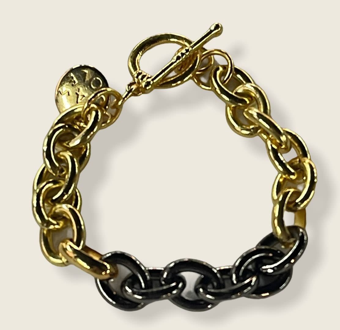 2 tone 4 soles bracelet