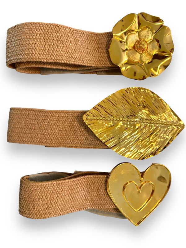 Elastic brass belt handmade natural 