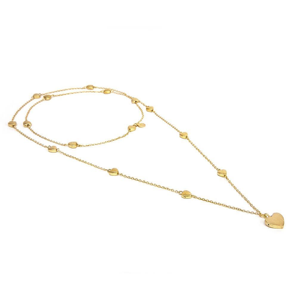 DD04026 / Long Chain Necklace Hearts