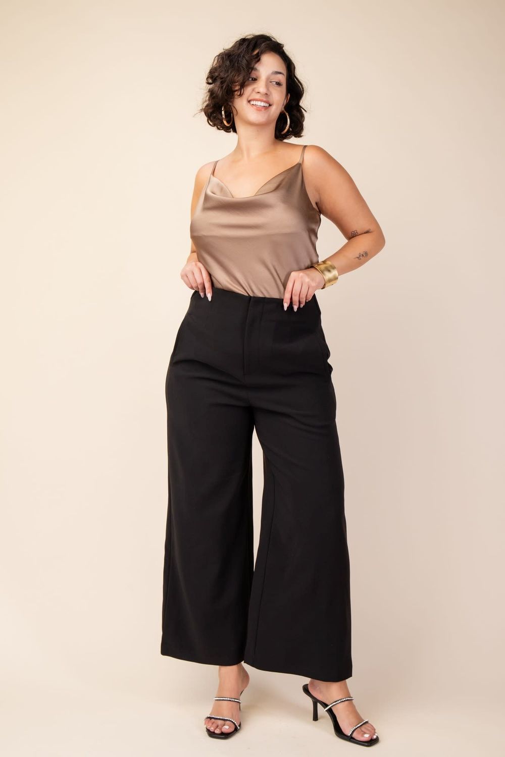  High Waist Wide Pants black