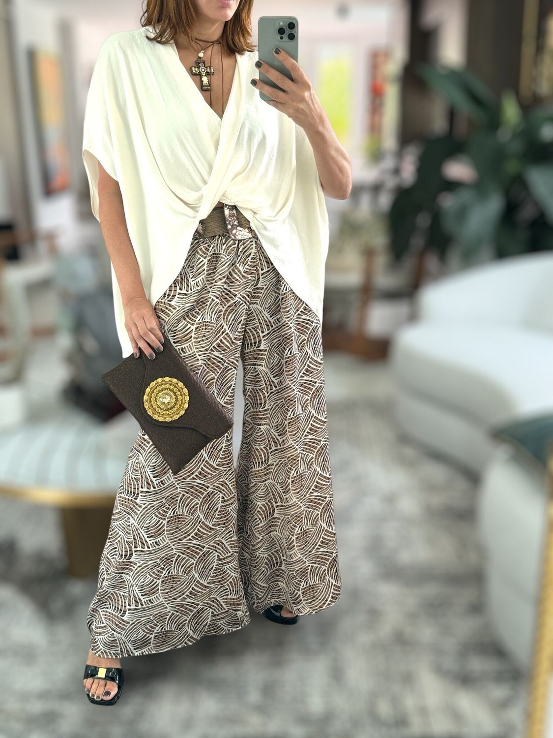 Wave Wide Leg Swing Pants