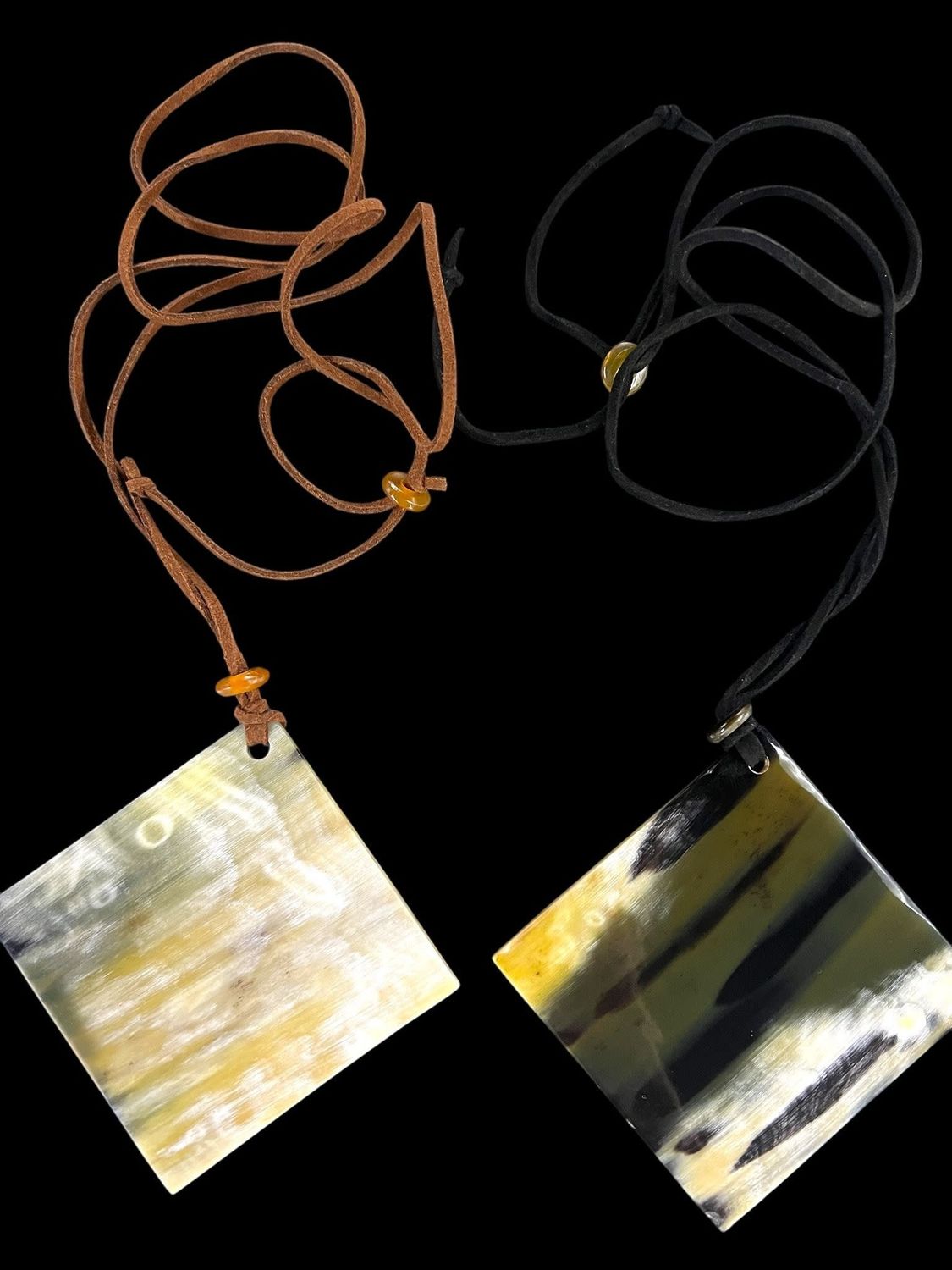 Square Buffalo Horn Necklace