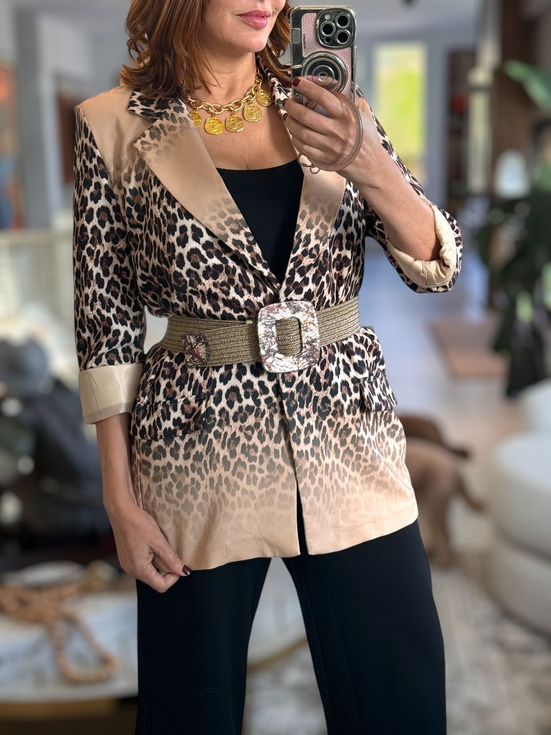 Animal Print Blazer