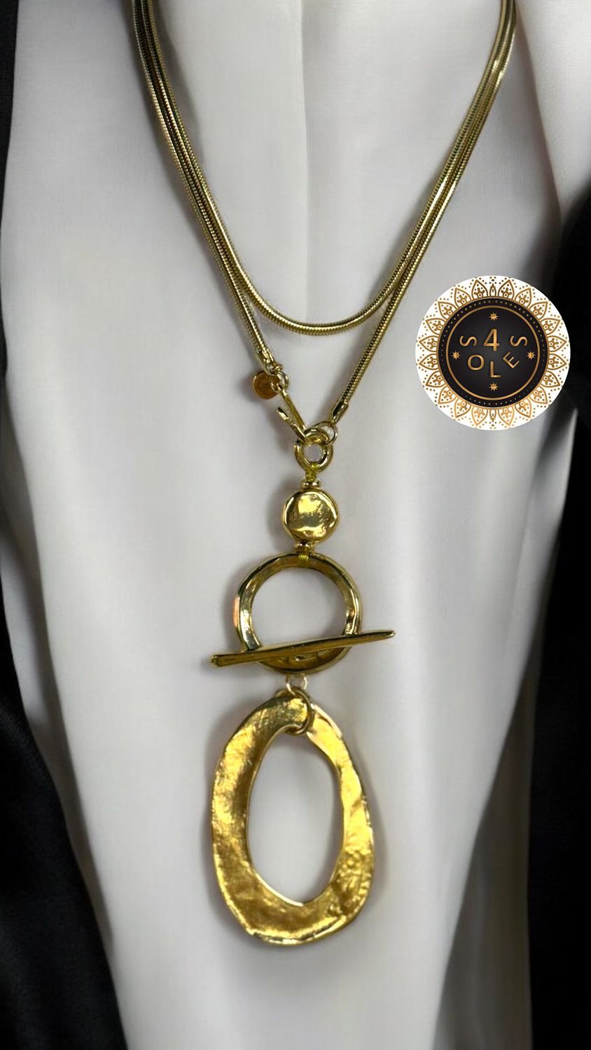 Golden eclipse necklace 