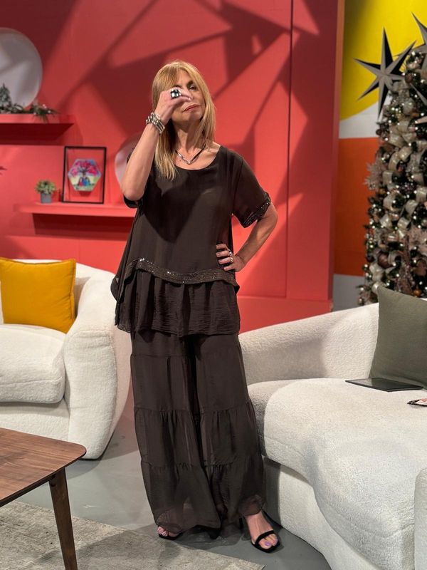 Silk Sequin Two-Piece Set One size