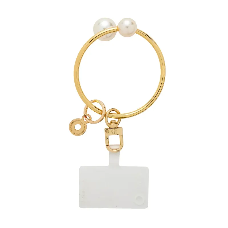Big O® Phone Bracelet - Gold &amp; Pearl Phone Wristlet