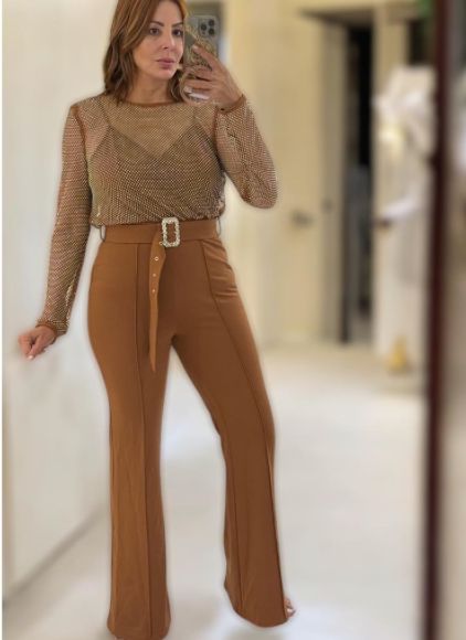 Long Sleeve Mesh Jumpsuit