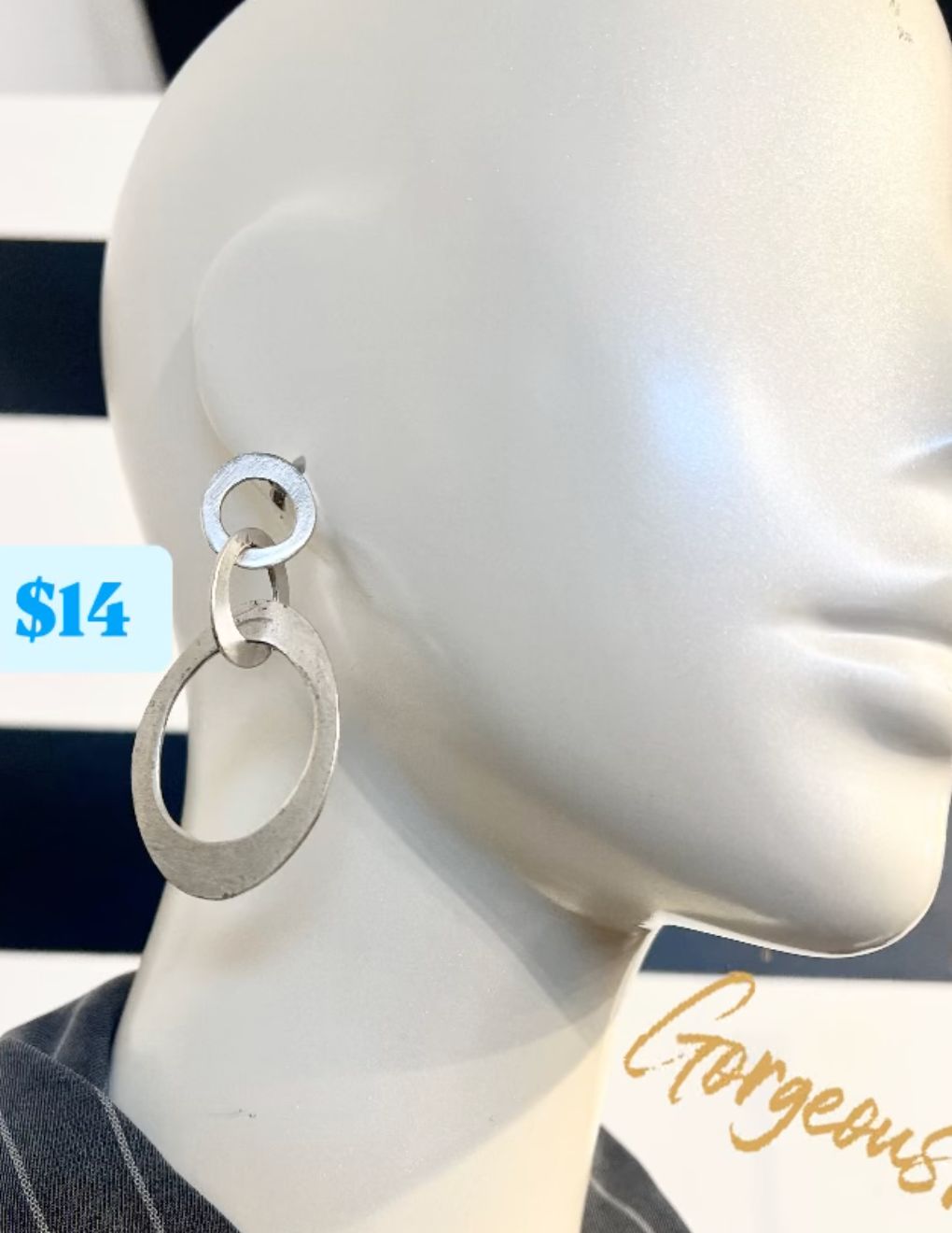 Silver Circle earrings