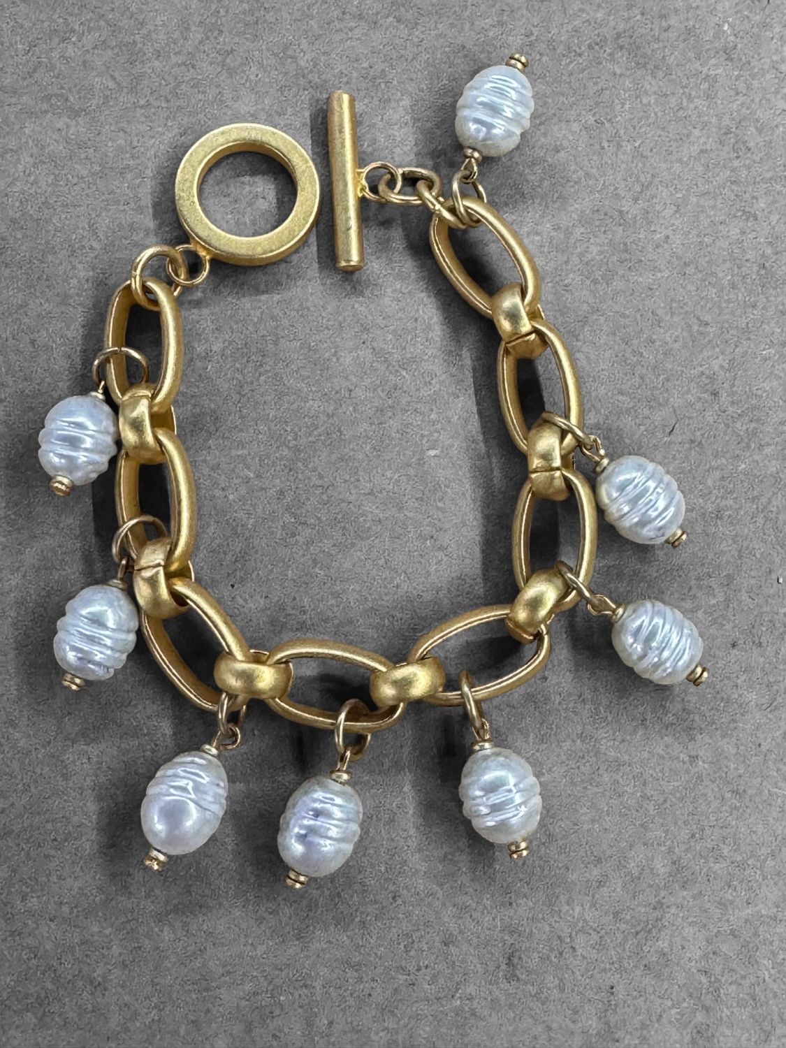 Oro mate perla brazalete