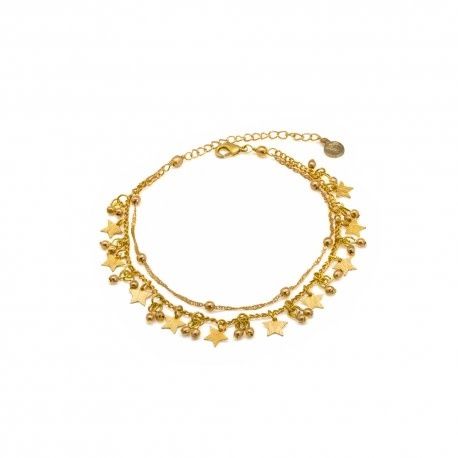 ANKLET 2 LAYERED STARS/SPHERES