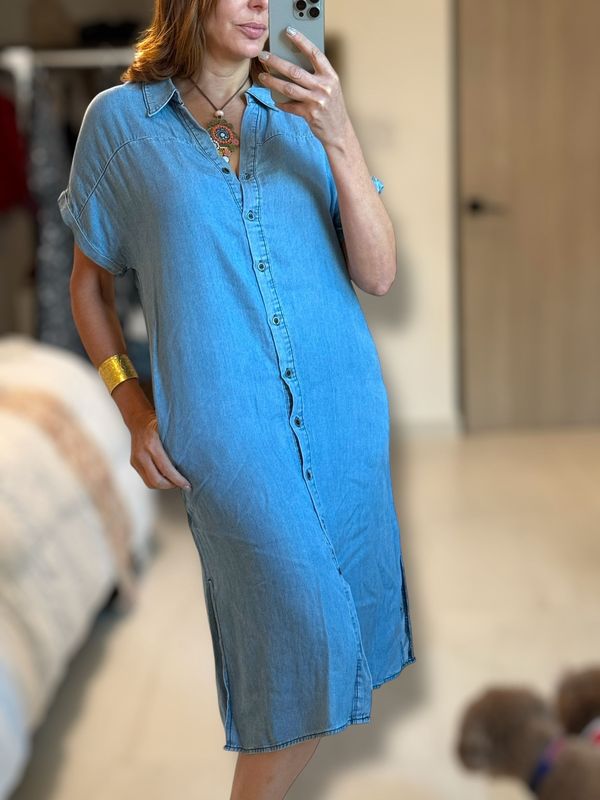 Denim short sleeve dress 