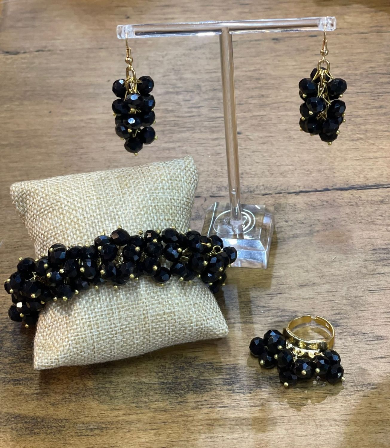 Black Onyx Stones 3 pcs Set