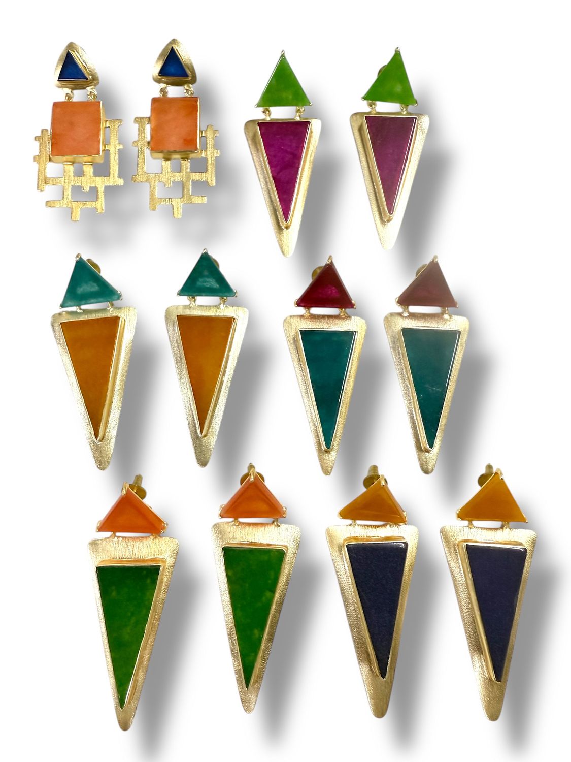 Geometric Color Pop Earrings 3” Geometric Color Pop Earrings 3”