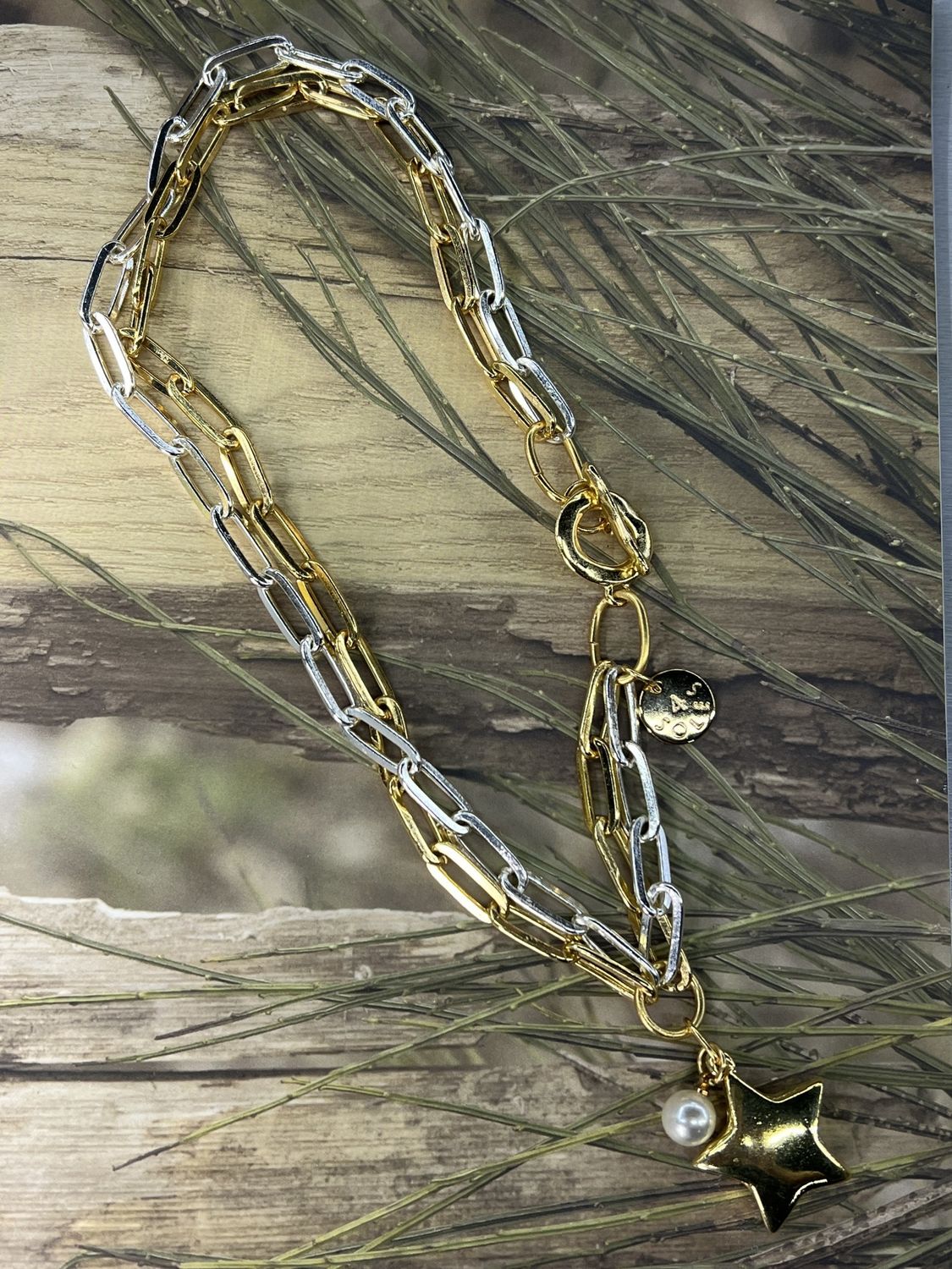 Pearl/heart necklace 4 soles