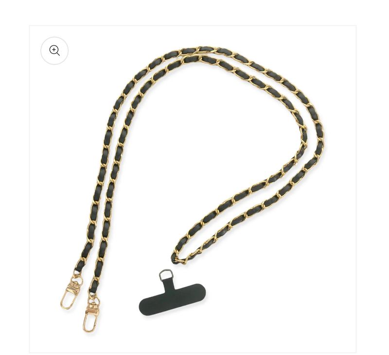 Long Vegan Leather Phone Chain