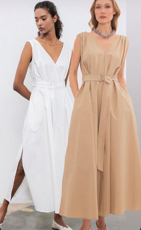 Neutral Flow Dress