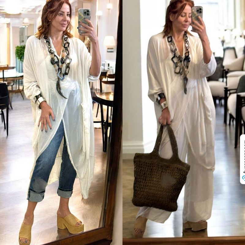 Silk Crossover Front Top With Pockets(more Colors)