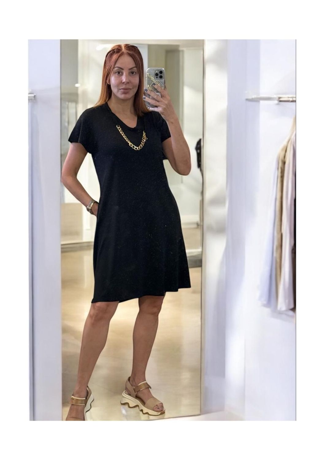 Black  travel Flow Dress