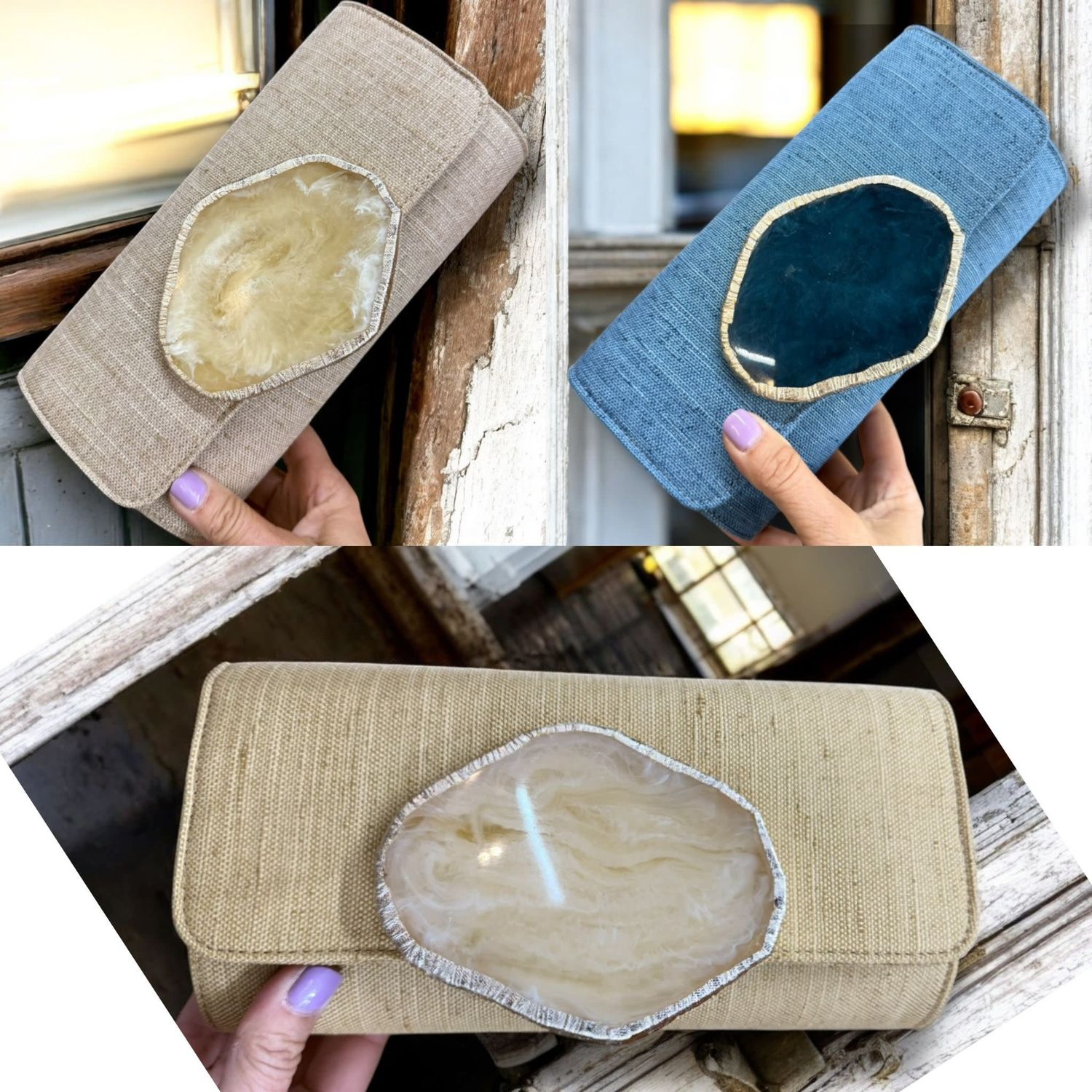 Agate Slice Clutch