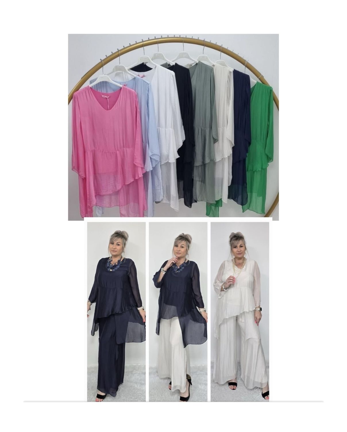 Silky Floaty Layers Top One size 