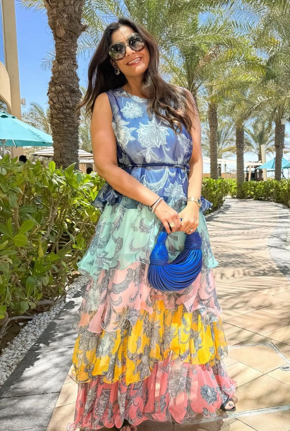 Boho Rainbow Maxi Dress