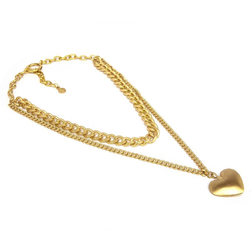 DD04025 / Necklace 2 Chain Heart