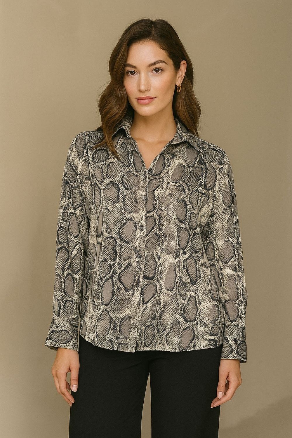 LONG SLEEVE ANIMAL PRINT TOP