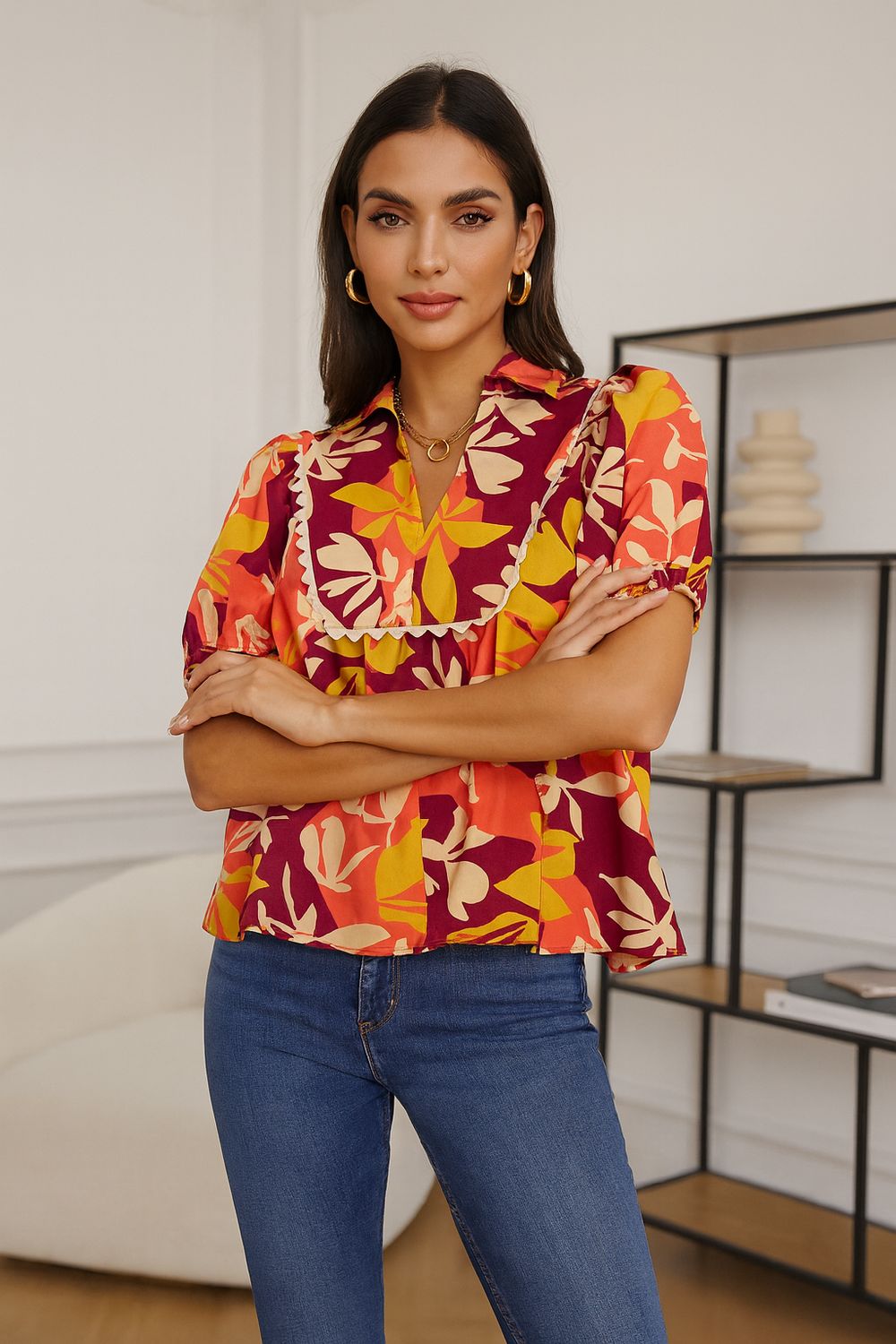Botanical Print Blouse