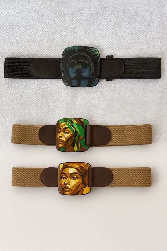 Leather &amp; Acrylic Art Belt