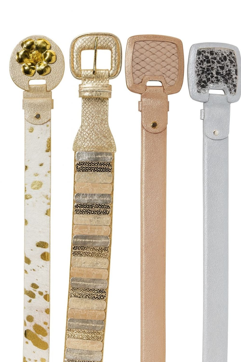 Metallic Leather belts