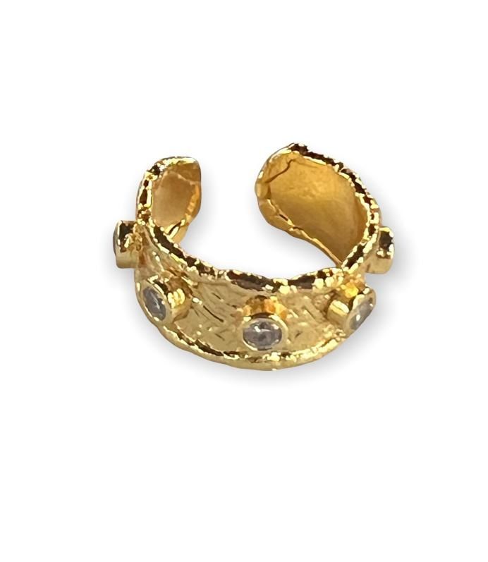 5 crystals adjustable ring