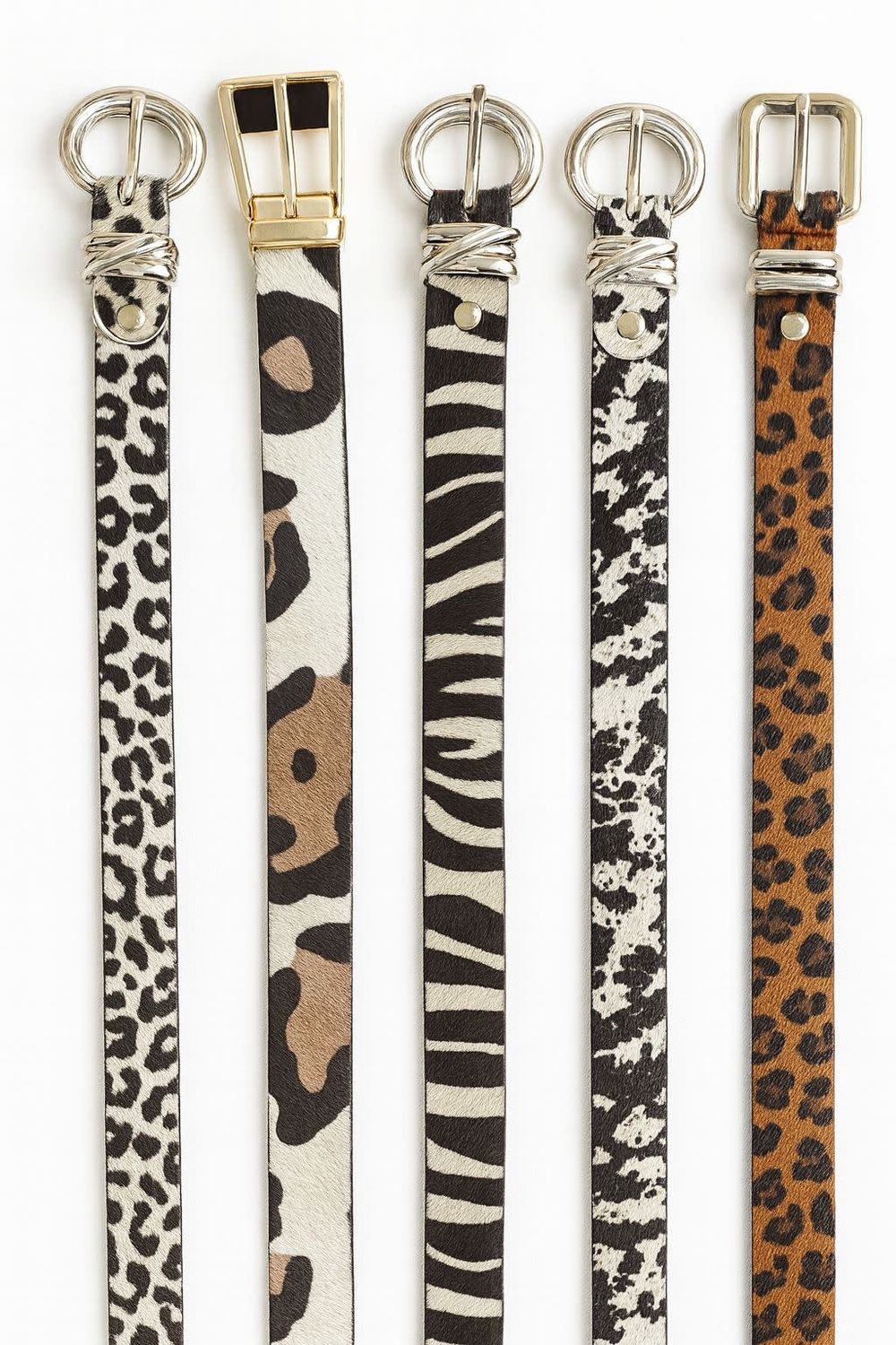  Animal print Hair  Leather Belts 1&quot;