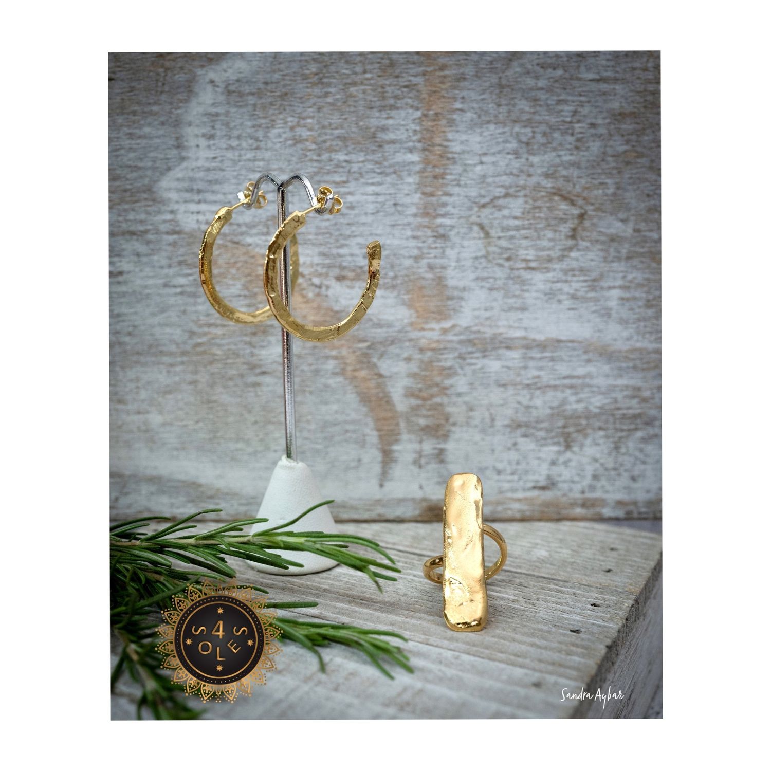 Set sortija y arete 4 soles