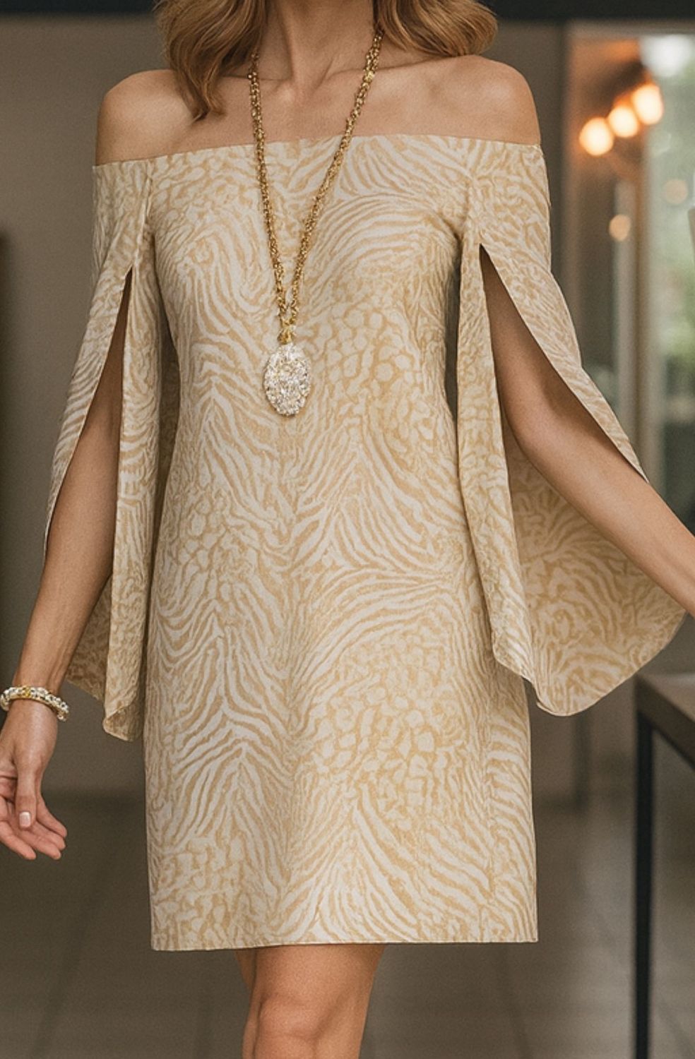 ashby Dress off Shoulder Dress Animal Print ashby Dress off Shoulder Dress Animal Print