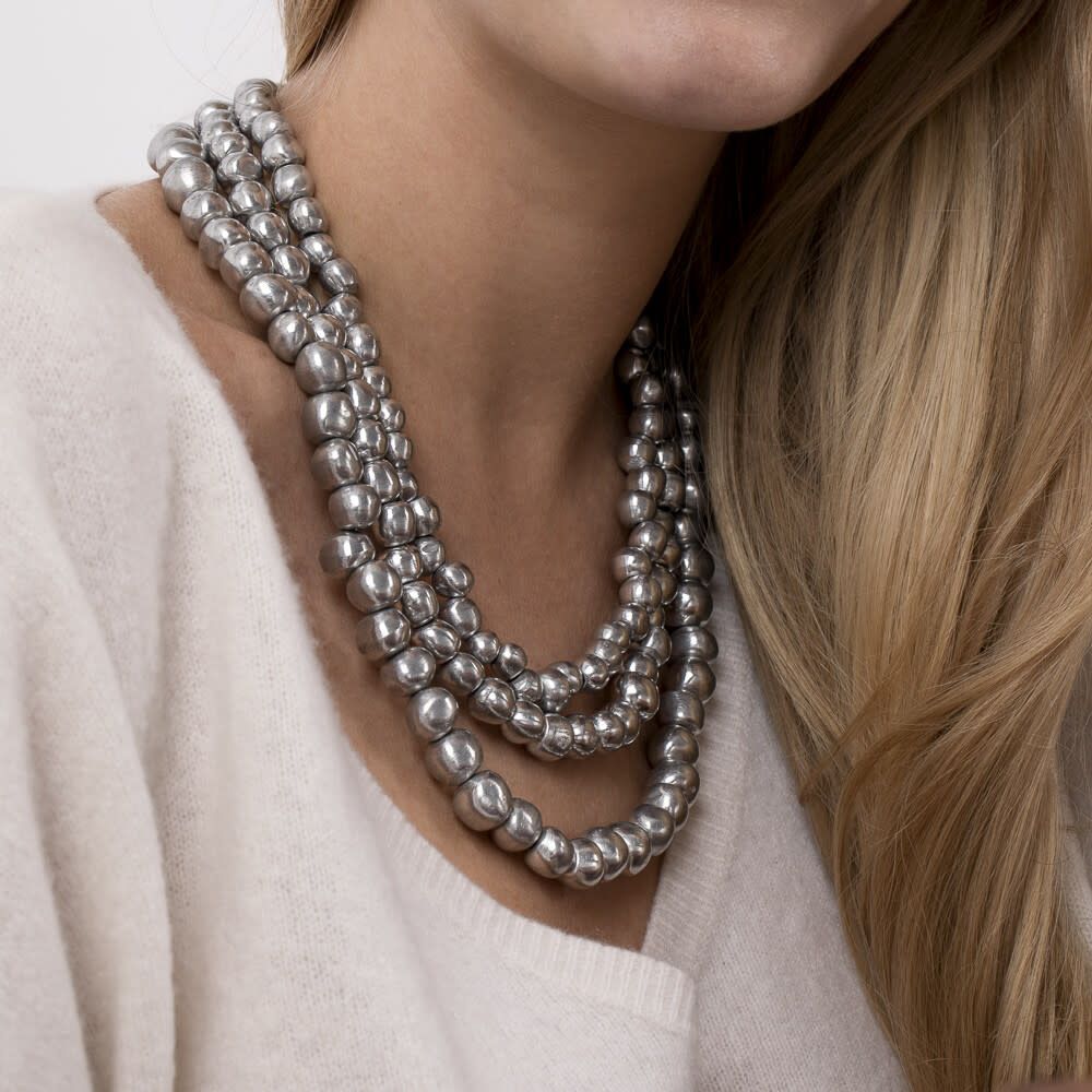 COLLIER 3 FILS BOULES N.M. AL02184