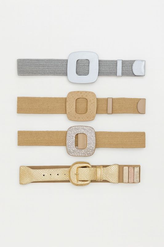 Leather metallic Belt