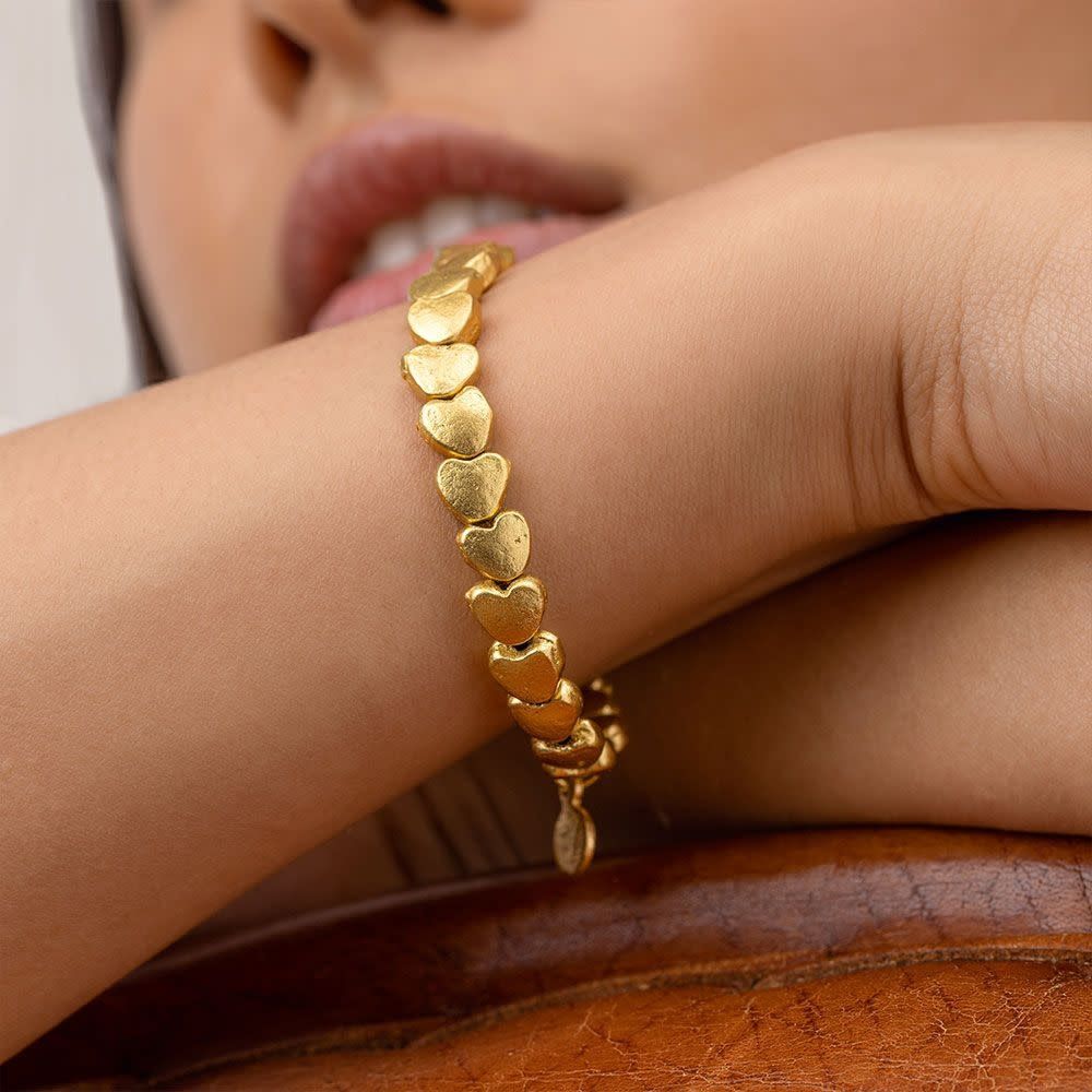 DRY4014ELASTIC BRACELET SMOOTH HEARTS