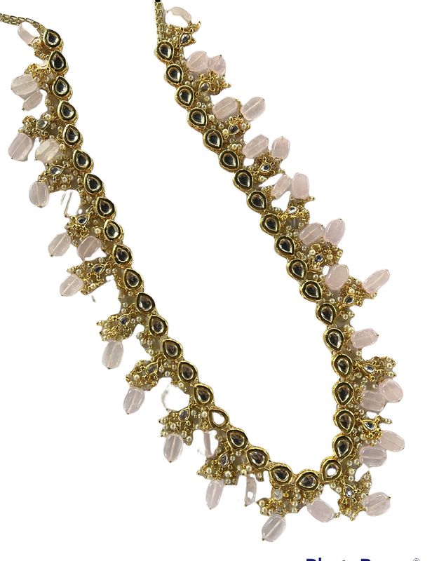 Rose quarts belt or necklace