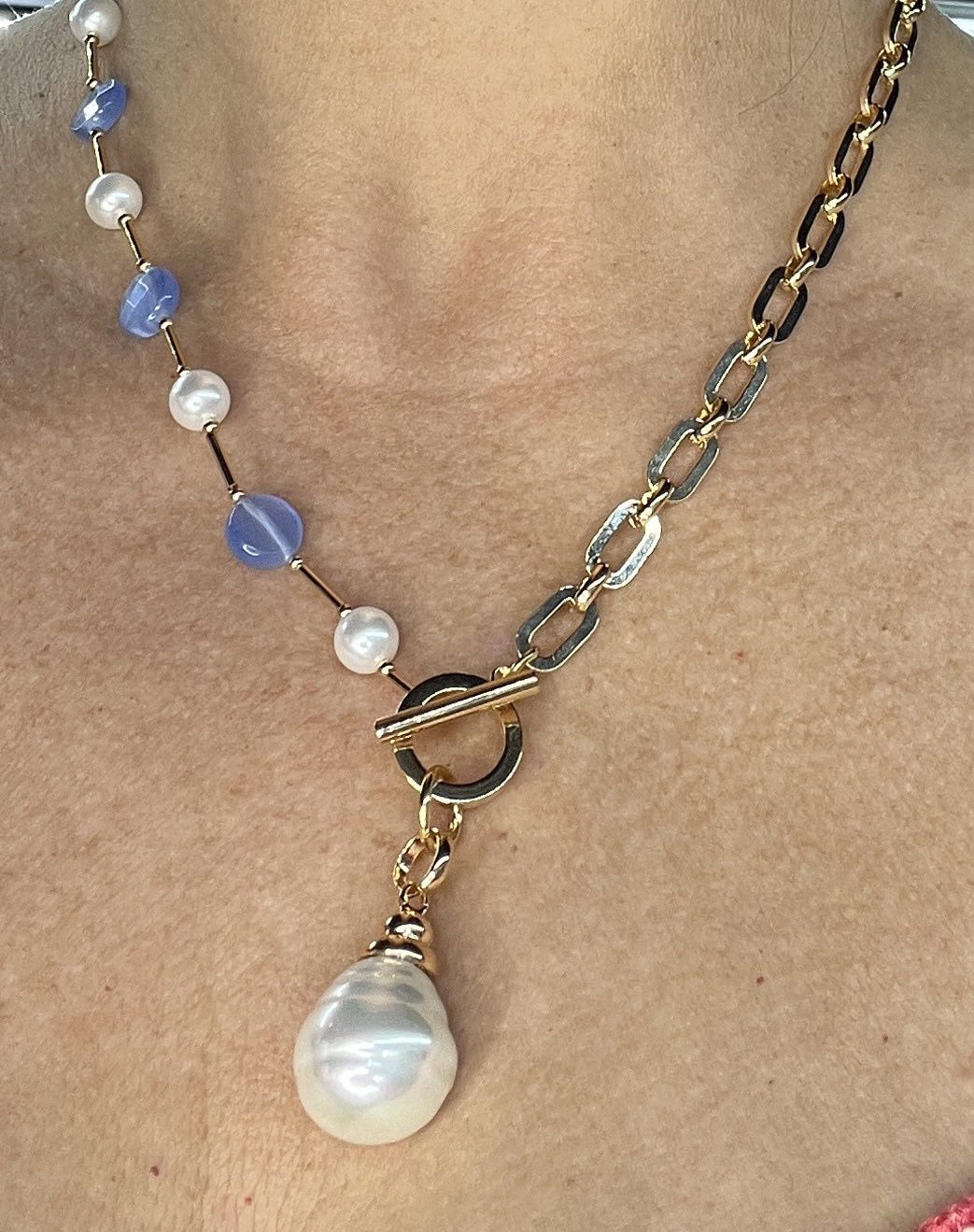 Natural stone necklace