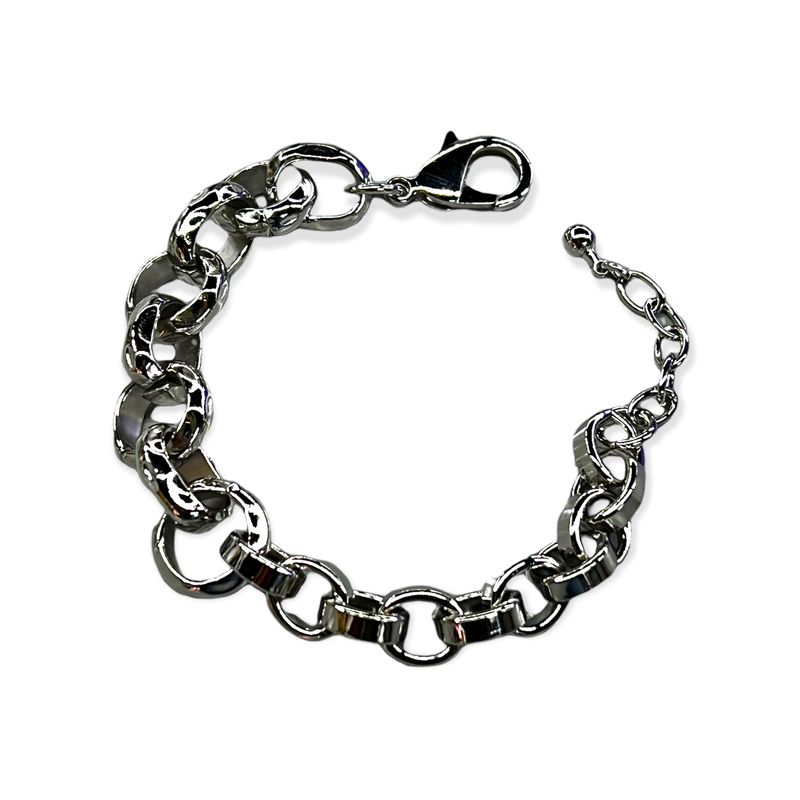 22444 silver 2 chain bracelet