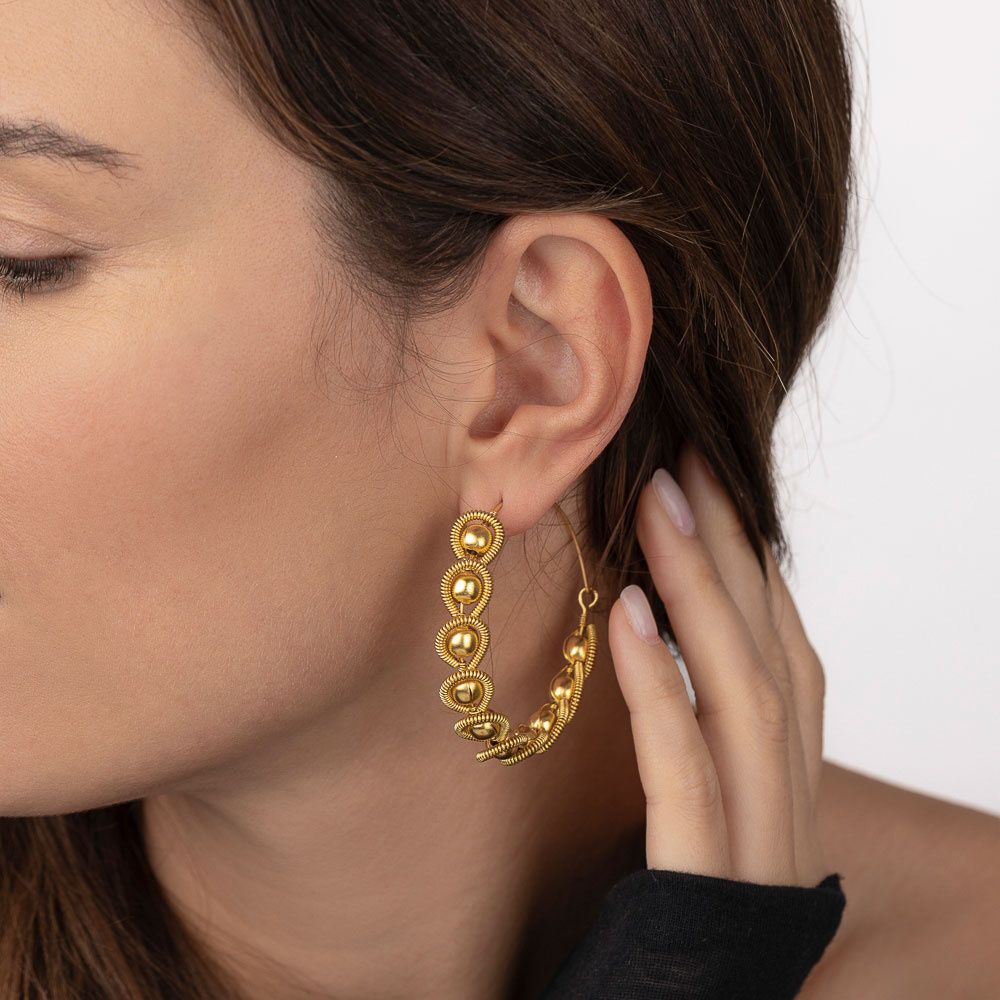 dd16113 ORECCHINI CERCHIO PAVONE