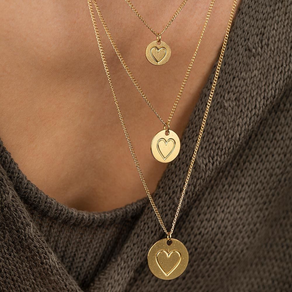 DD04034/COLLANA 3 CATENE MONETE CUORE