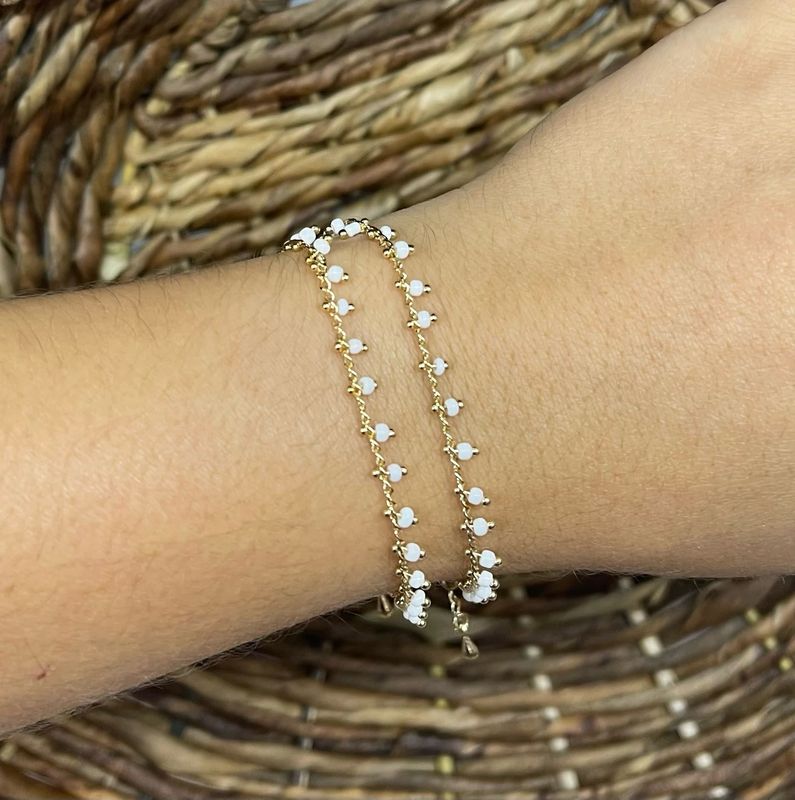 Cristal de roca blanco bracelet