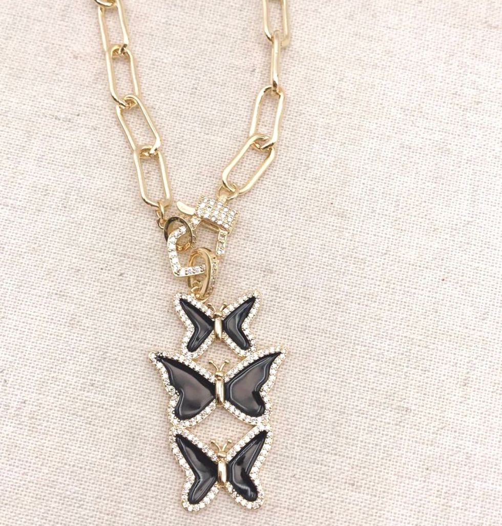 Black triple Butterflies