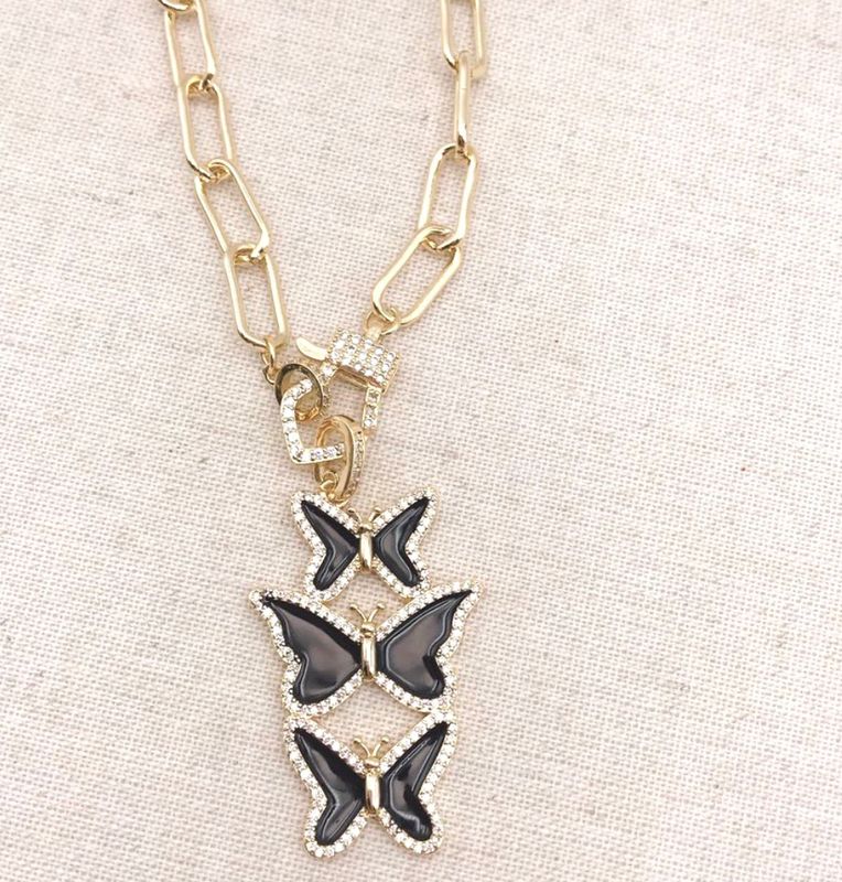 Black triple Butterflies