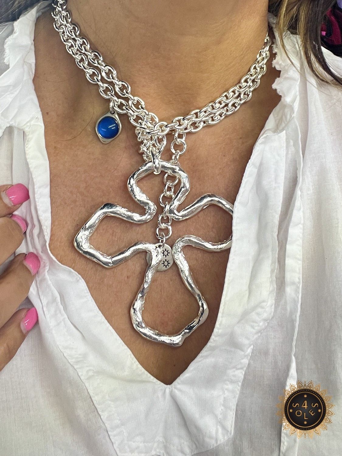 Big Ángel long Necklace 4 Soles