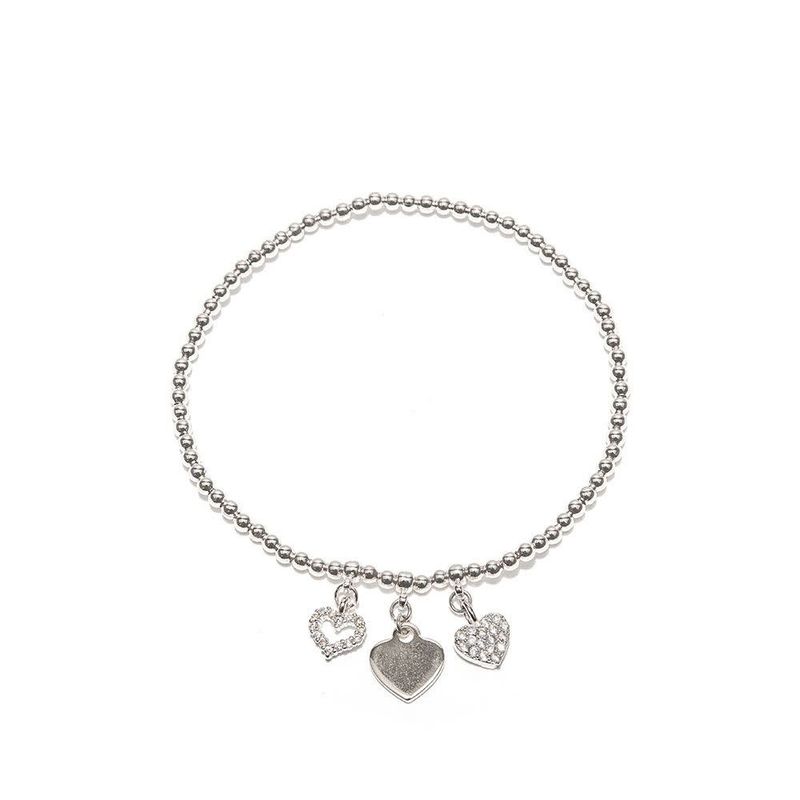 KS1008ELASTIC BRACELET THREE HEARTS