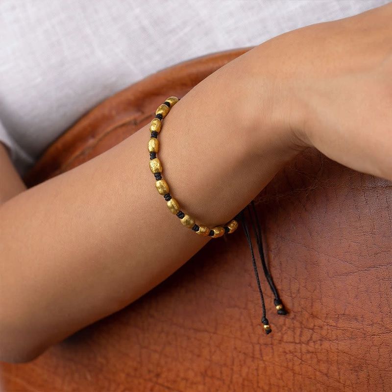 dry4502 BRACELET MACRAME NUGGETS