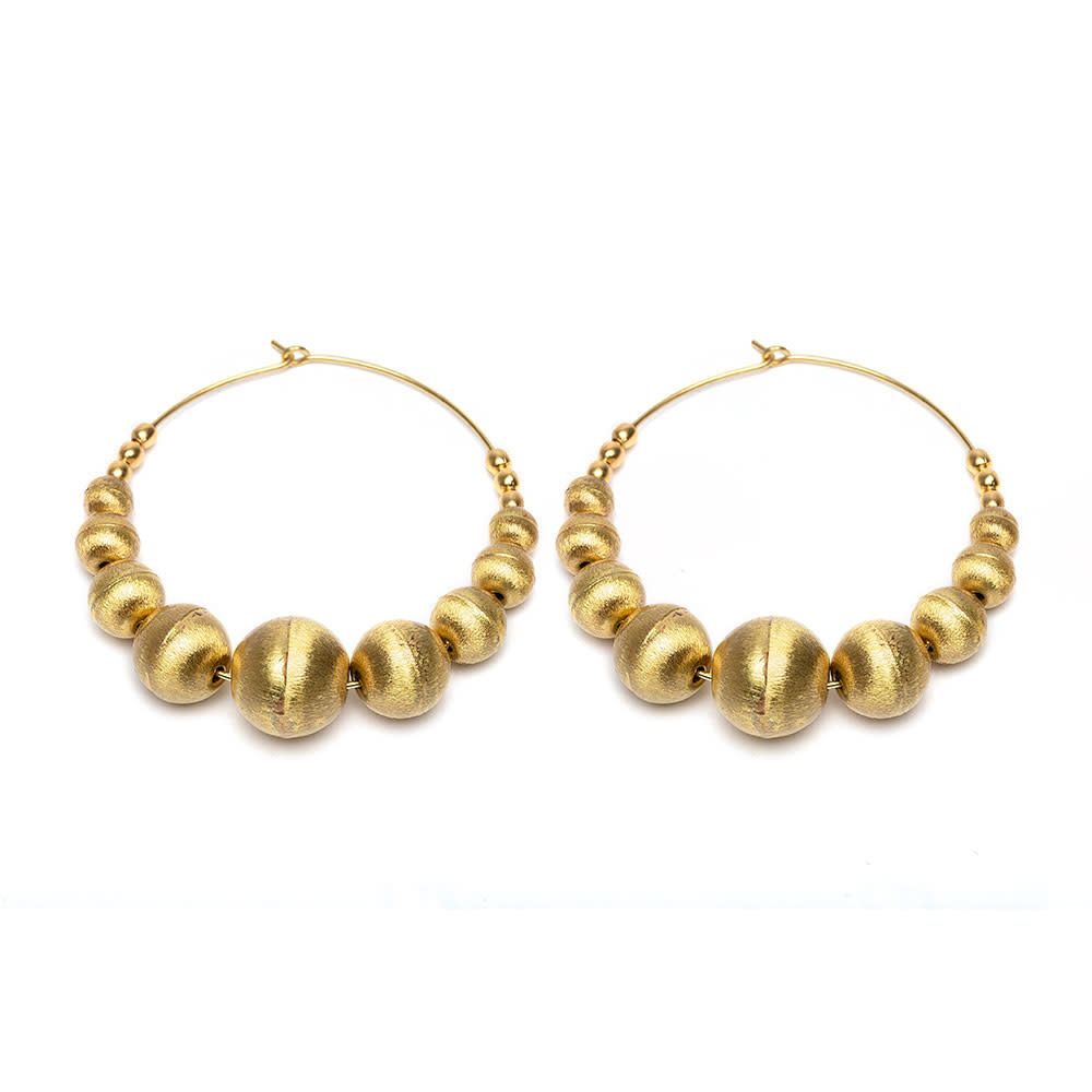 DD16102/ORECCHINI CERCHIO FINO SFERE DEGRADE